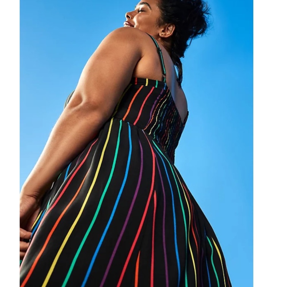 TORRID CELEBRATE LOVE MIDI DRESS - RAINBOW DRESS